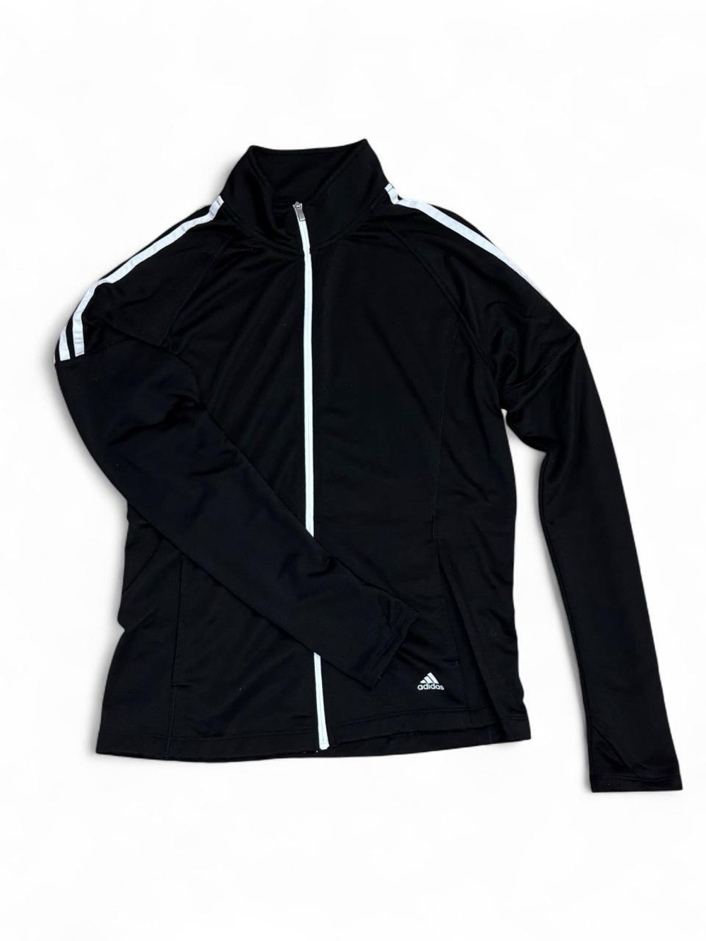 black adidas zip up jacket